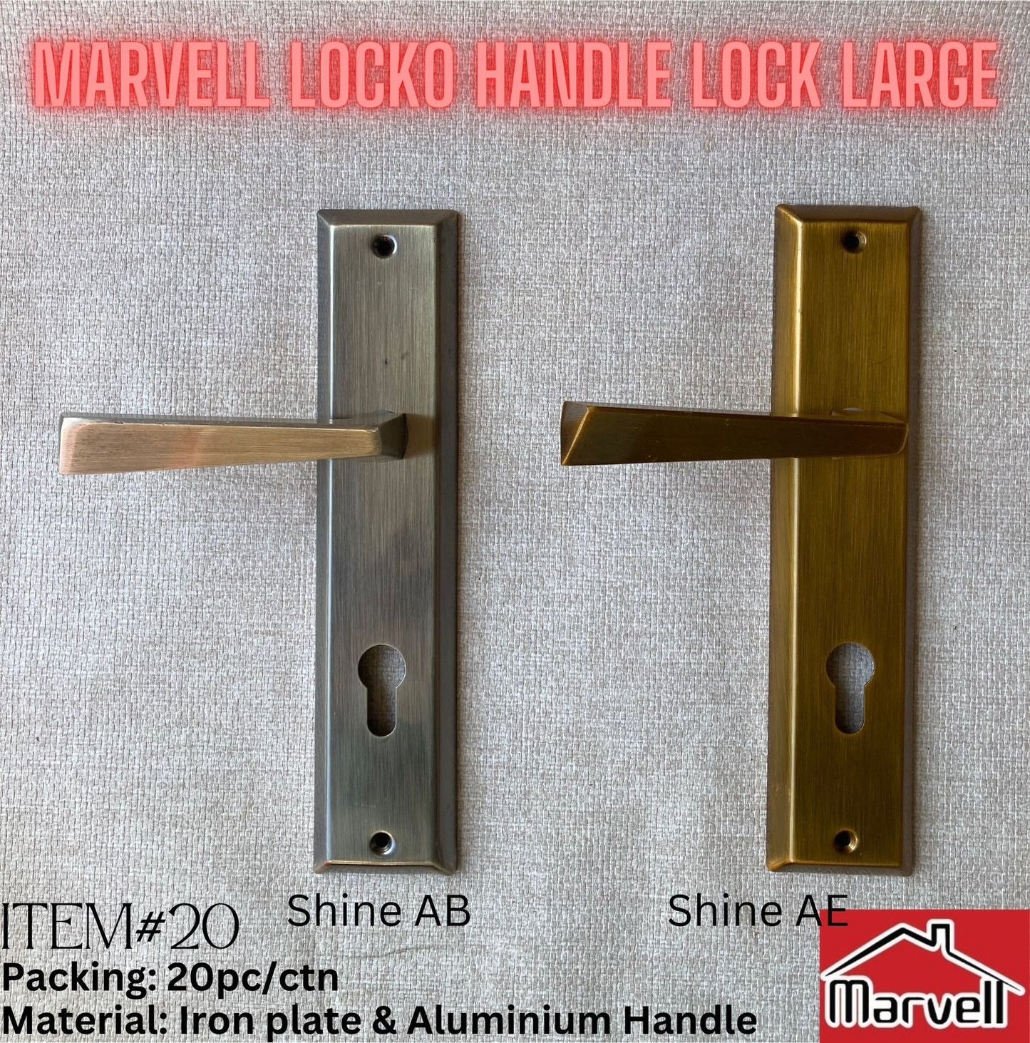 Marvell Locko Iron Sheet Handle Lock (Large) Only Handle