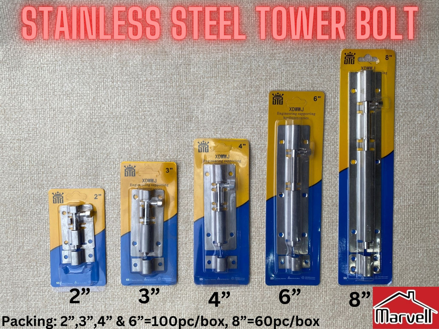 Stainless Steel Tower Bolts