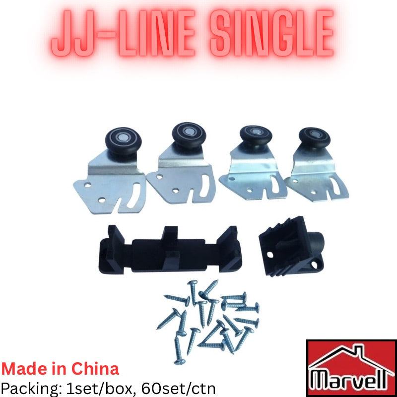 JJ-Line Single & Double Sliding Wardrobe Wheel