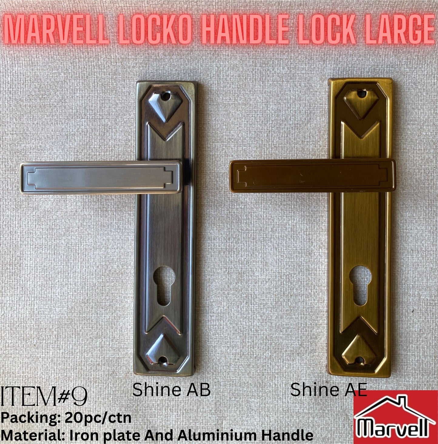 Marvell Locko Iron Sheet Handle Lock (Large) Only Handle