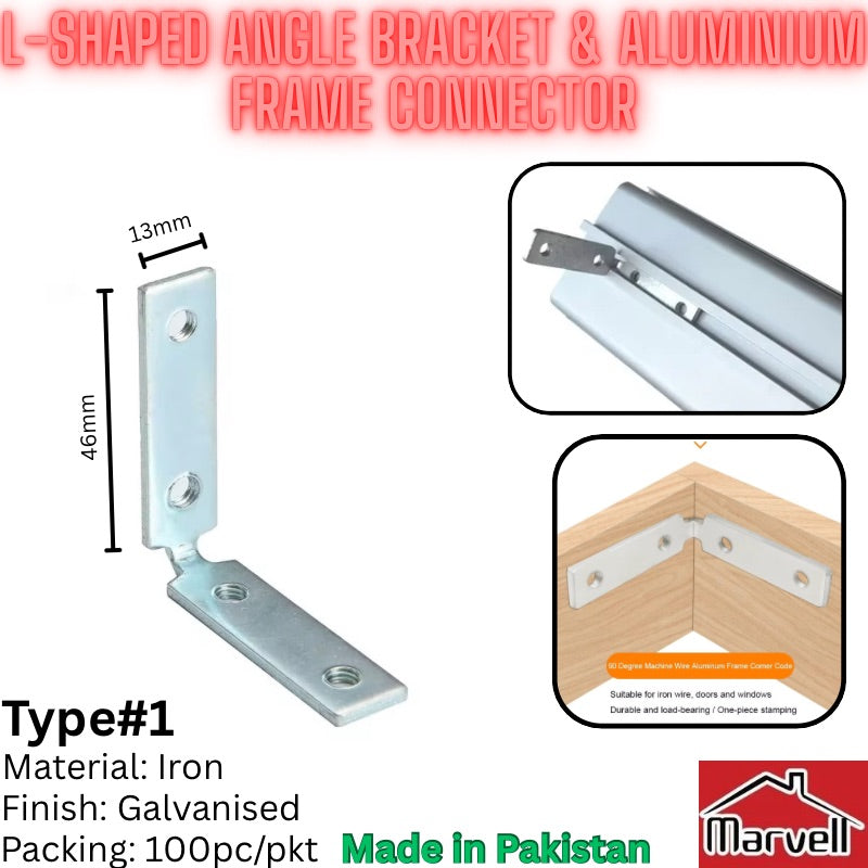 L-Shaped Angle Bracket & Aluminium Frame Connector Type#1