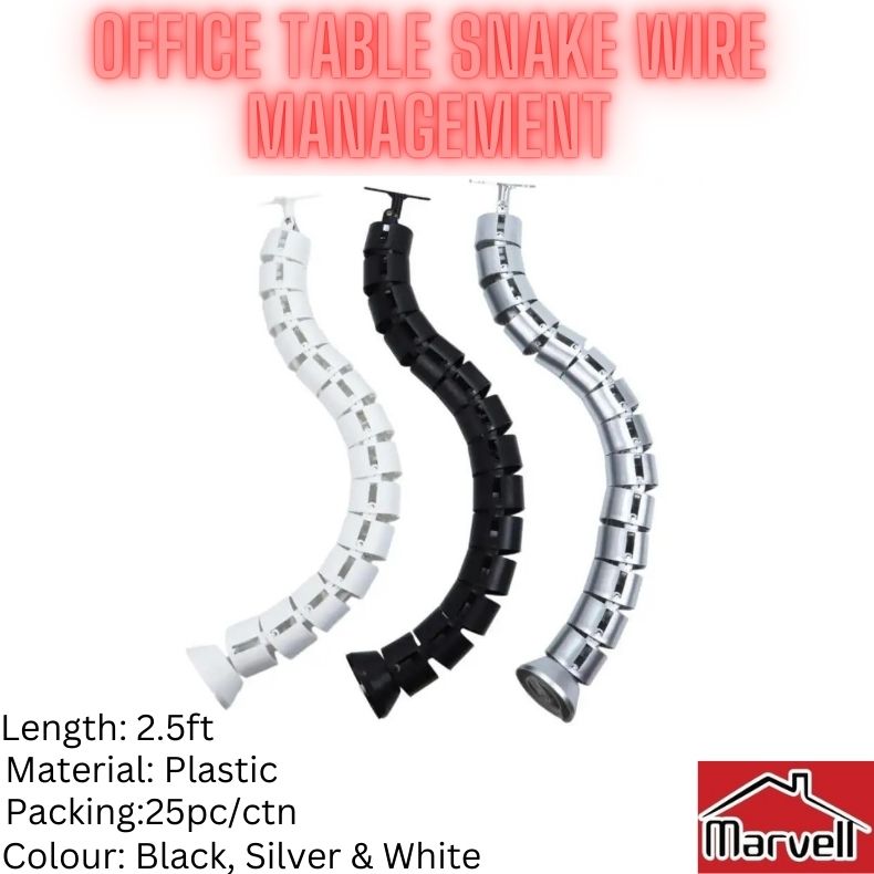 Marvell PVC Office Table Snake Wire Management