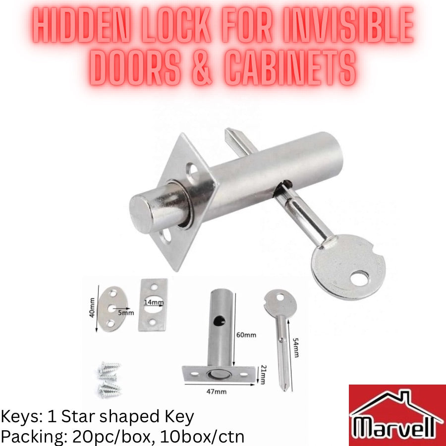 Hidden Lock For Invisible Doors & Cabinets