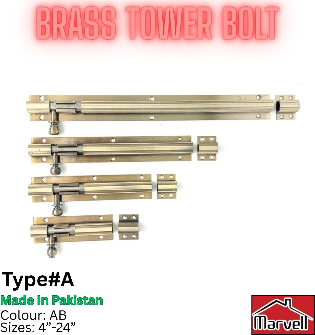 Brass Tower Bolt Type#A