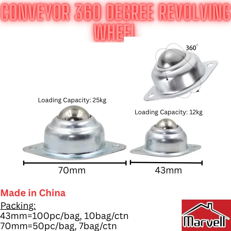 Conveyor 360 Degree Revolving Wheel