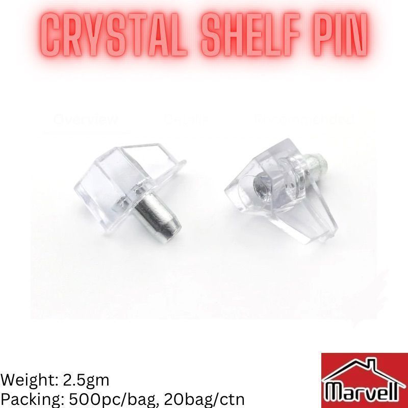 Crystal Shelf Support Pin