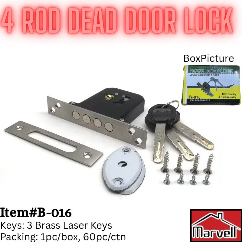 4 Rod Dead Door Lock