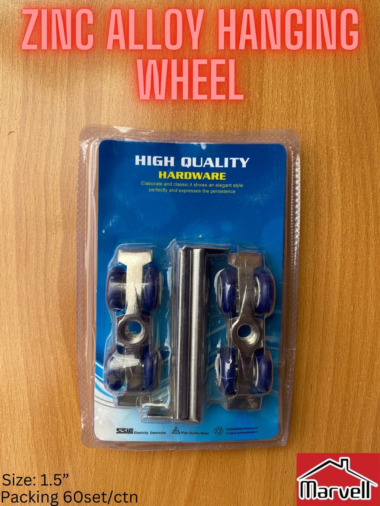 Zinc Alloy Hanging Wheel 1” & 1.5”