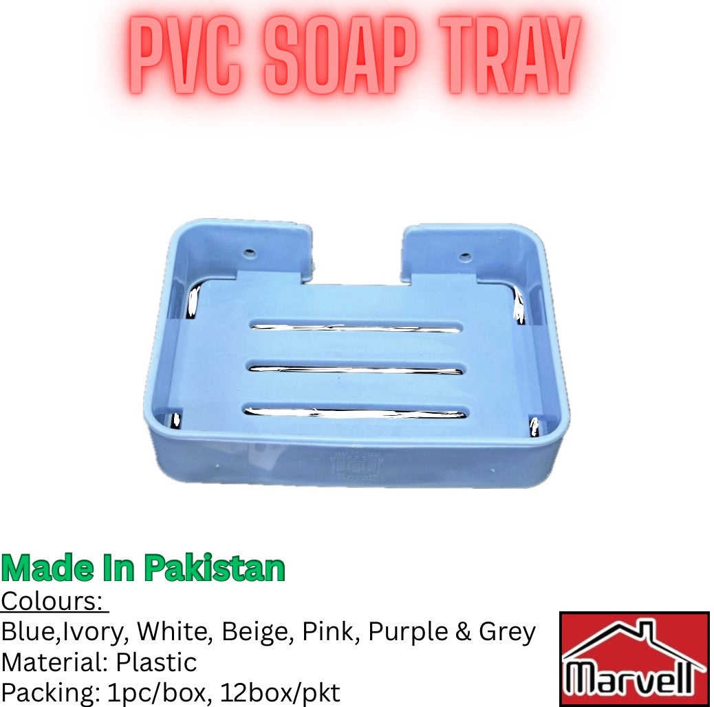 PVC Soap Tray Wall Mounted – Plastic Bathroom Soap Holder | Made in Pakistan