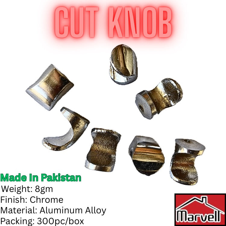 Aluminum Alloy Cut Knob For Drawer & Cabinets