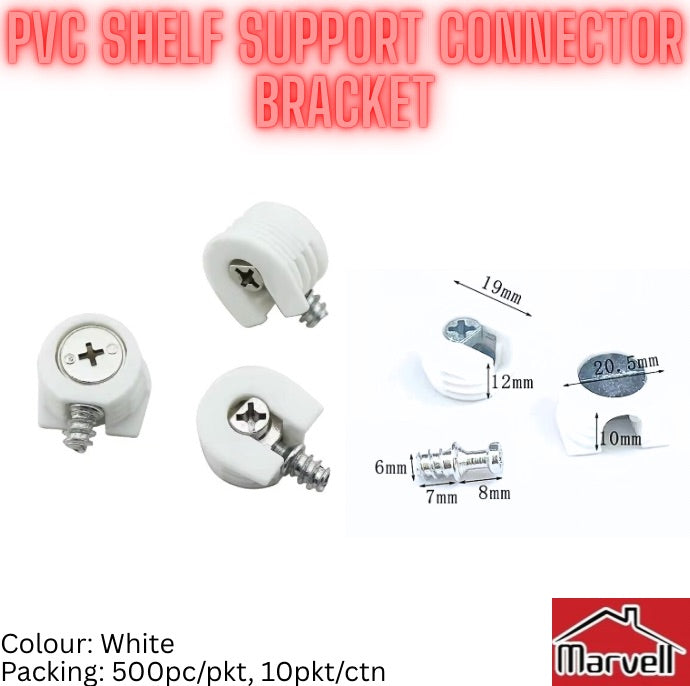 PVC Shelf Support Connector Bracket