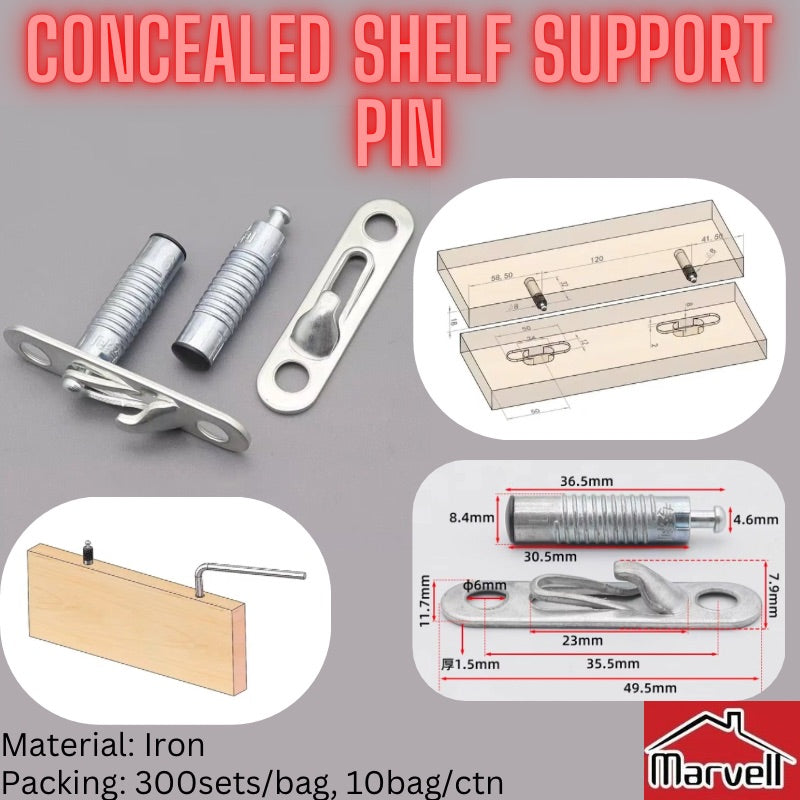Concealed Shelf Support Pin – Marvell Hardware