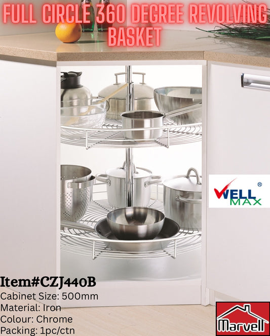 Wellmax Full Circle 360 Degree Revolving Basket CZJ440B