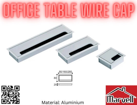 Aluminium Office Table Wire Cap Silver