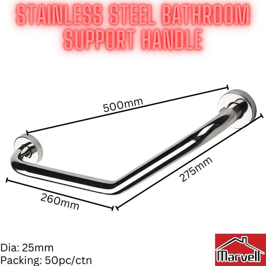 Marvell 20” ‘V’ Shaped Stainless Steel Bathroom Support Handle
