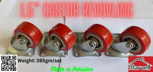 1.5” Red Revolving Castor