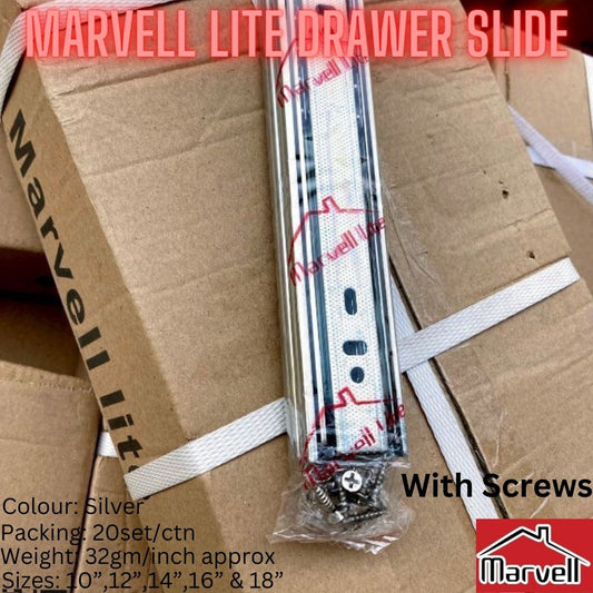 Marvell Lite Bearing Drawer Slide 32gm/inch