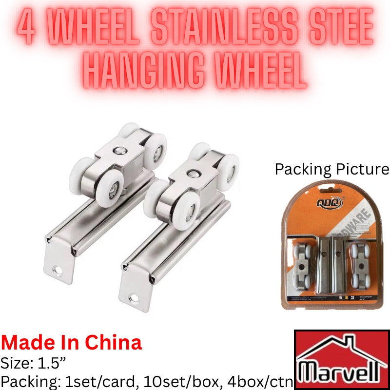 4 Wheel JYM (QDQ) Stainless Steel Hanging Wheel