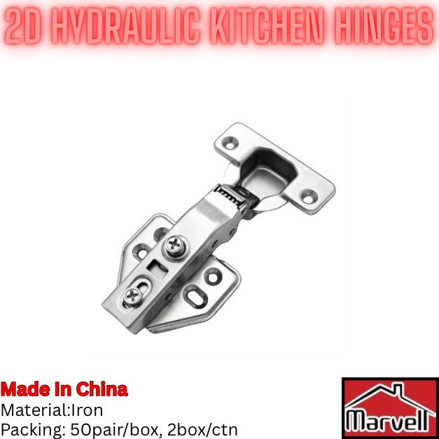 2D hydraulic kitchen hinge soft close iron cabinet door hinge for wardrobes and kitchen cupboards