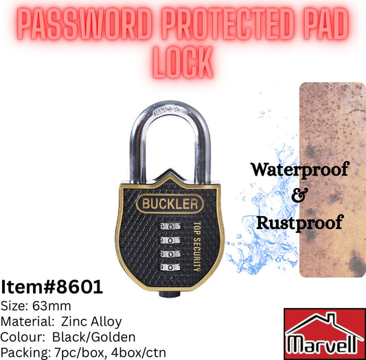 Password Protected Pad Lock 8601