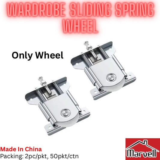 Wardrobe Sliding Spring Wheel (Only Wheel)