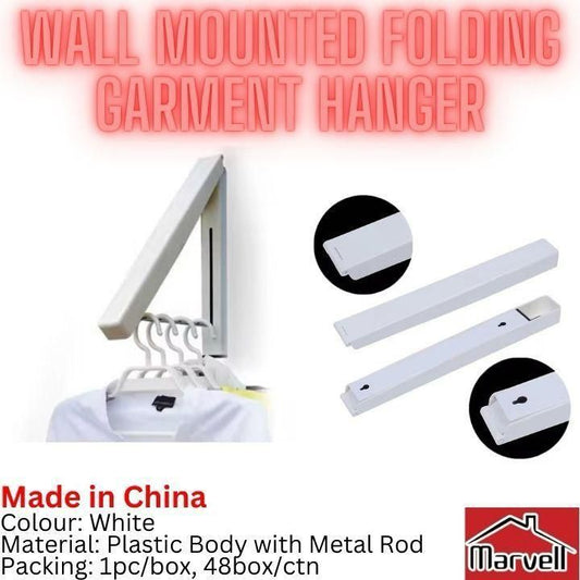 Wall Mounted Folding Garment Hanger