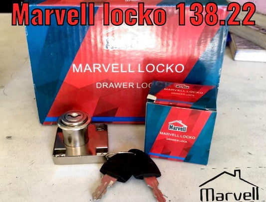 Marvell Locko 138.22 Iron Body Drawer Lock with only 2 Plastic Keys