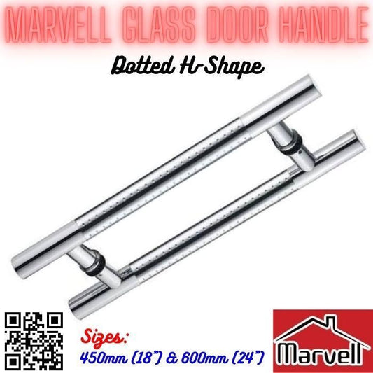 Marvell ‘H-Dotted’ Glass Door Handle