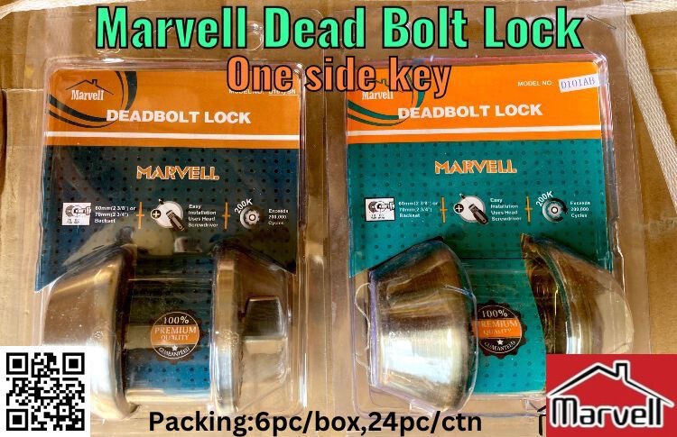 Marvell Stainless Steel Dead Bolt Lock With 3 Brass Keys