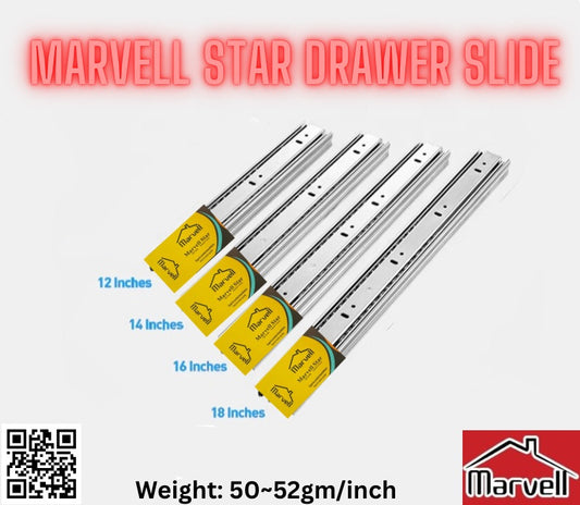 Marvell Star Bearing Drawer Slide 52~55gm/inch