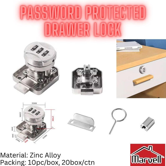 Digao Password Protected Drawer Lock