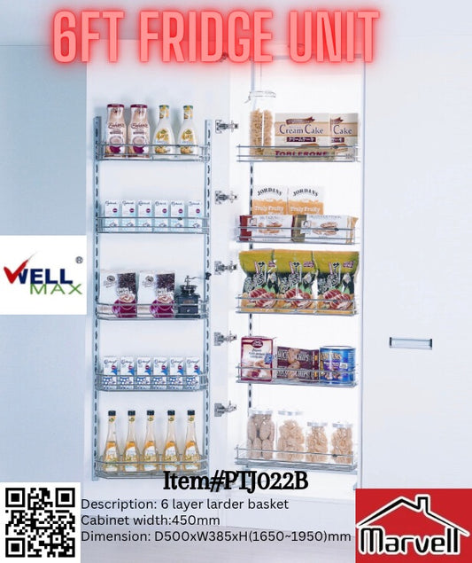 Wellmax 6ft Fridge Unit | Larder Unit PTJ022B