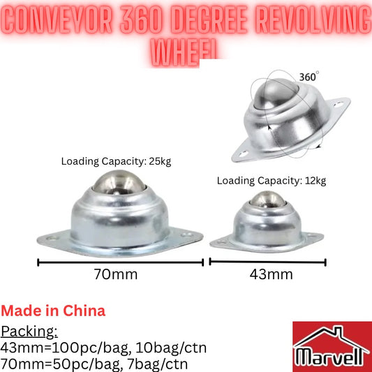 Conveyor 360 Degree Revolving Wheel