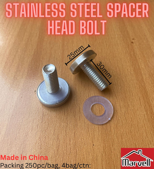 Stainless Steel 25mm Spacer Head Bolt