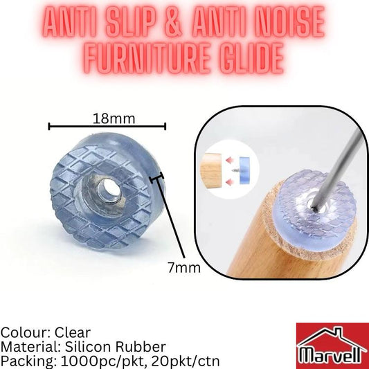 Anti Slip & Anti Noise Silicon Furniture Glide