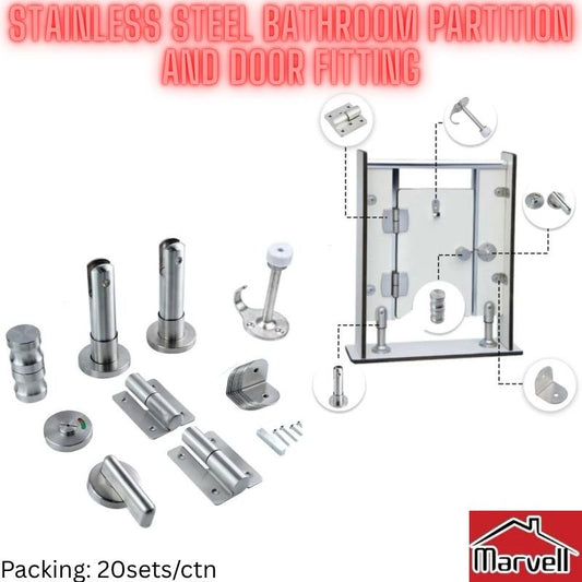 Stainless Steel Bathroom Partition & Door Fittings