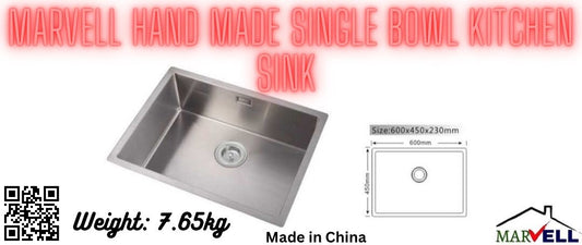 Marvell Hand Made Single & Double Bowl Kitchen Sink