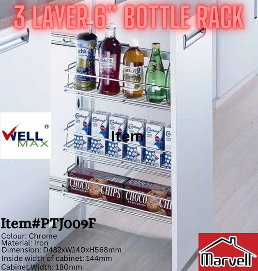 Wellmax 3 Layer 6” Bottle Rack KPTJ009F
