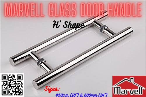 Marvell ‘H’ Shaped Glass Door Handle