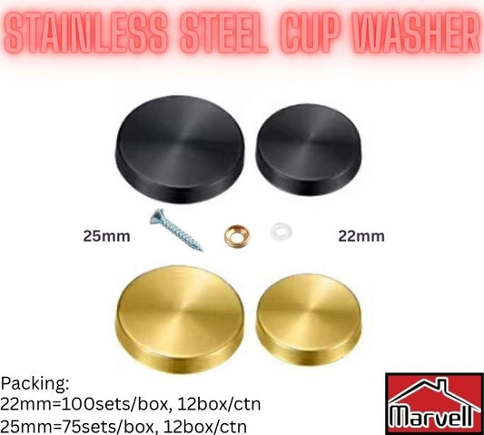 Stainless Steel Cup Washer Golden & Black Colour