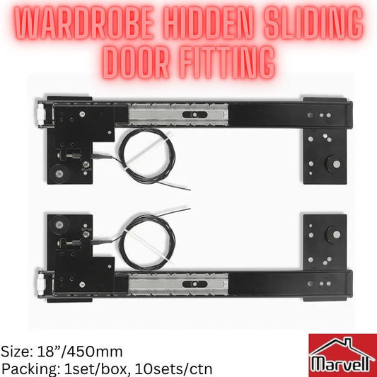 Wardrobe Hidden Sliding Door Fitting