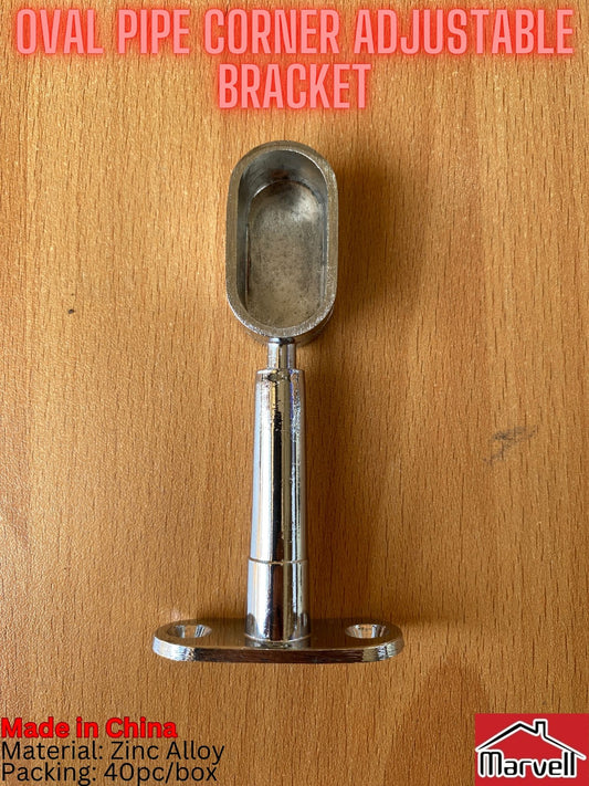 Zinc Alloy Oval Pipe Adjustable Corner Bracket