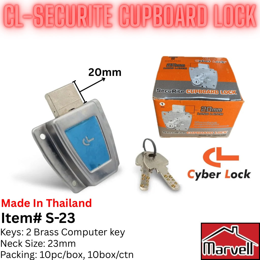 CL- Securite Cupboard Lock S-23 | Made In Thailand | Cyber Lock