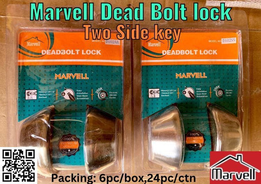 Marvell Stainless Steel Dead Bolt Lock With 3 Brass Keys
