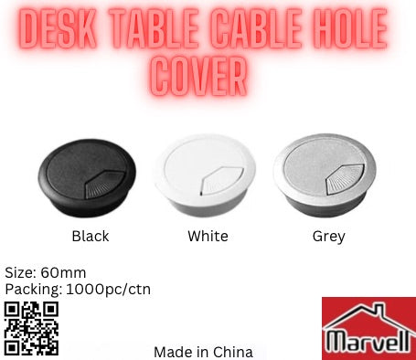 PVC 60mm Office Table Wire Cap