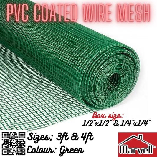 PVC Coated Wire Mesh in Green Colour
