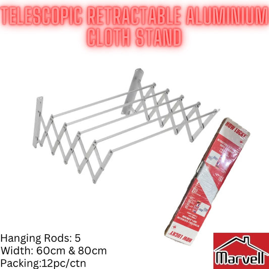 Telescopic Retractable Aluminium Cloth Stand