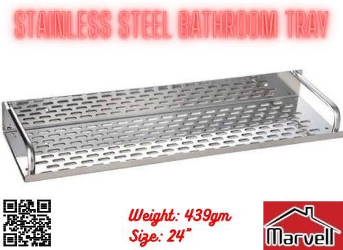 24” Stainless Steel Bathroom Tray
