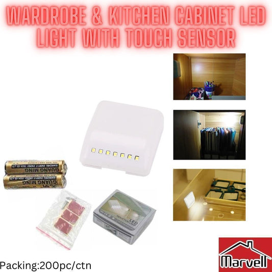 Wardrobe & Kitchen Cabinet LED Light With Touch Sensor