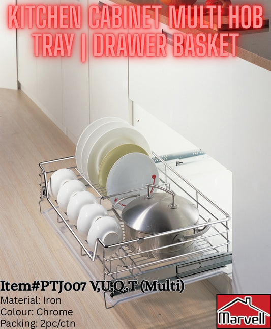 Wellmax Kitchen Cabinet Multi Hob Tray | Drawer Basket PTJ007 V, U, Q & T